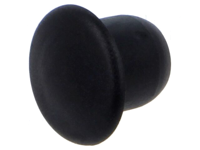 Afsluitdopje; H: 7,5mm; indrukken; Flensdiam: 12mm; zwart; LDPE Afsluitdopje; H: 7,5mm; indrukken; Flensdiam: 12mm; zwart; LDPE